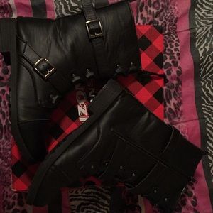 Black Combat Boots (Rue 21)